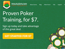 Tablet Screenshot of pokerzion.com